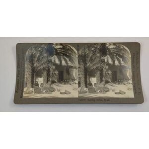 Lady Sorting Dates in Spain Keystone Stereoview